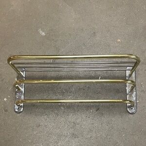 Retro Gold and Silver Towel Rack